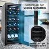 Nutrichef 18Bottles Compressor Wine Cooler Dual-Zo, PKCWCDS188 PKCWCDS188